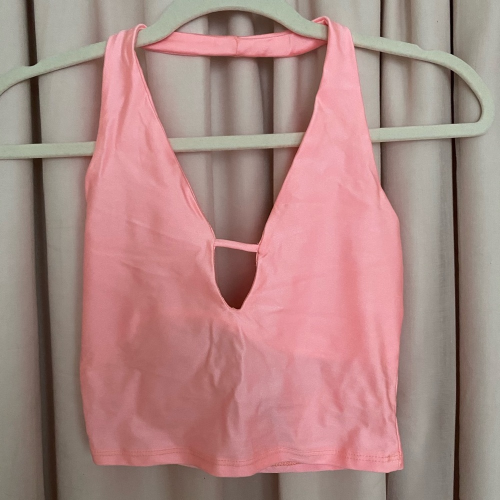 Bright pink halter!